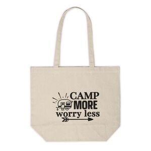 Camp More Worry Less Custom Canvas Tote Bag